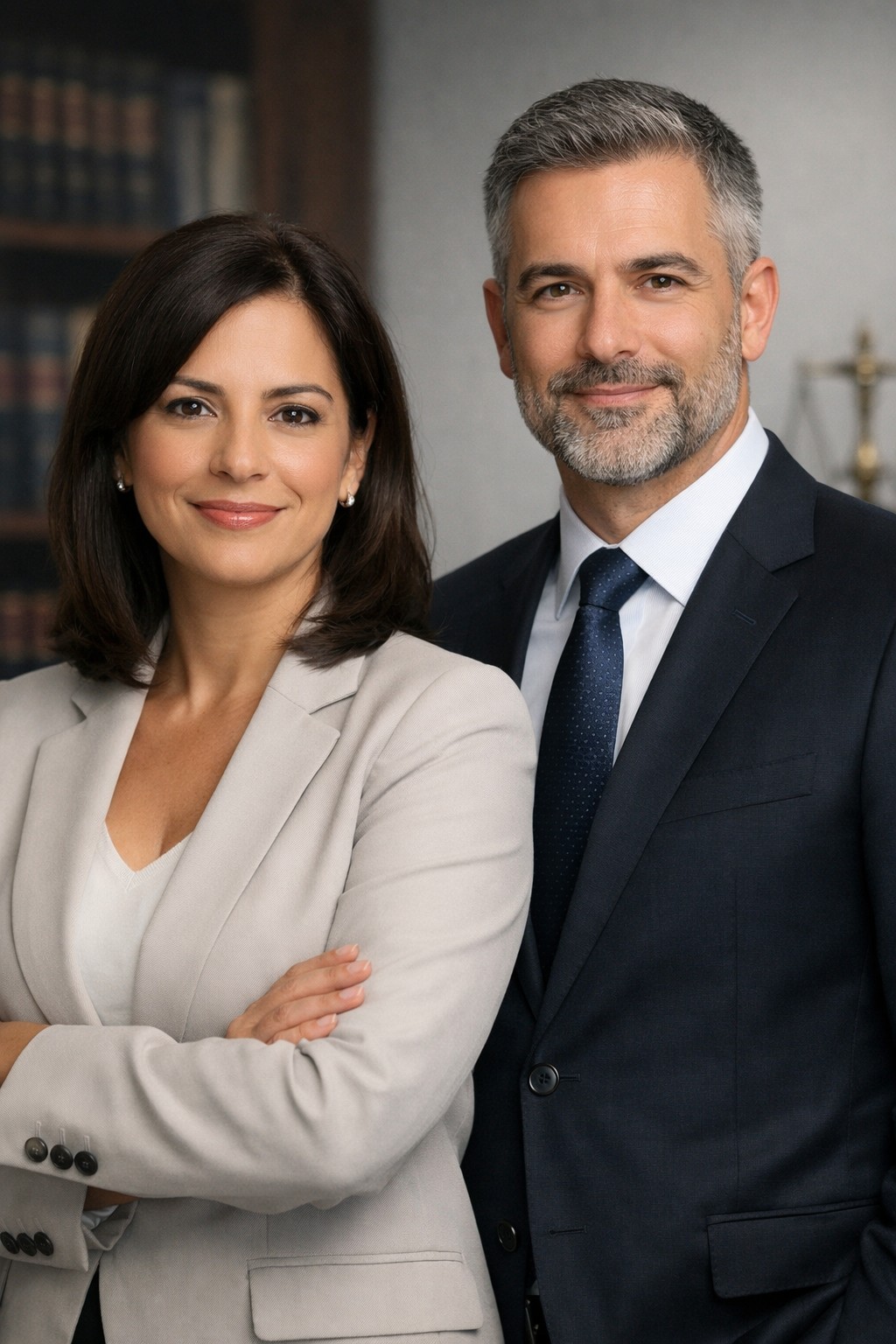 Advogados em reunião com clientes